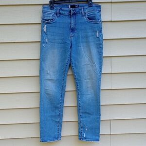 Kut from the Kloth Light Blue High-Rise Distressed Jeans